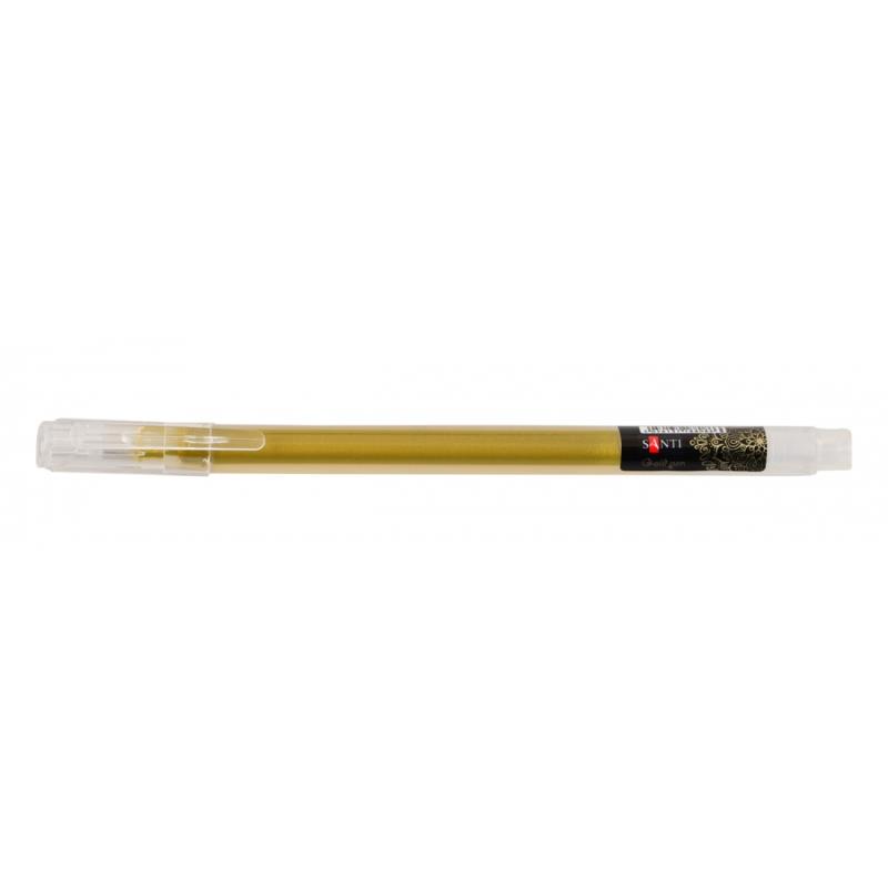 Ручка гелевая Santi (0,6мм) стержень золото
