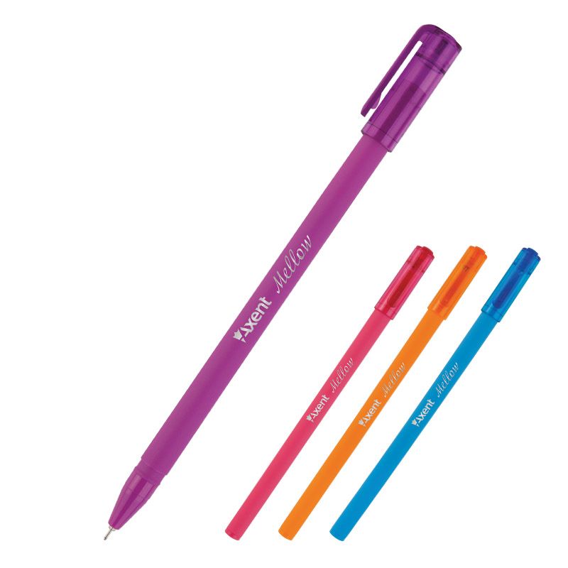 Ручка масляная Axent Mellow (0,7мм) стержень синий