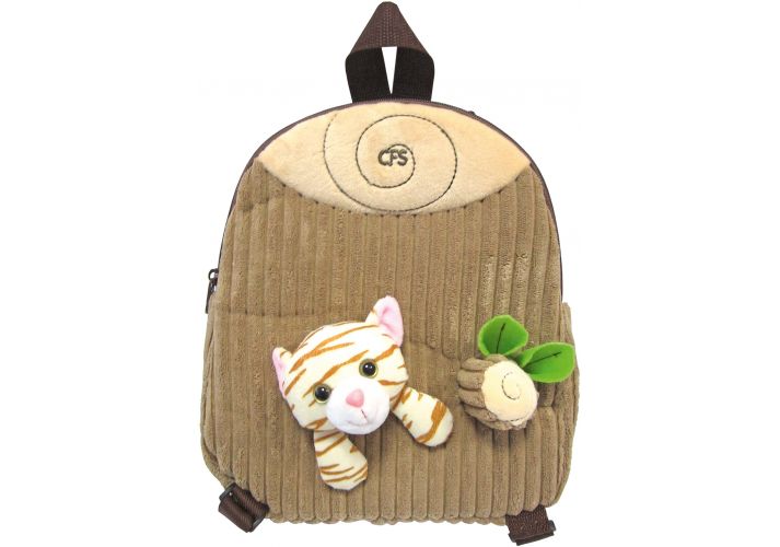 рюкзак дошкольный cool for school tiger спинка мягкая 200гр коричневый  
