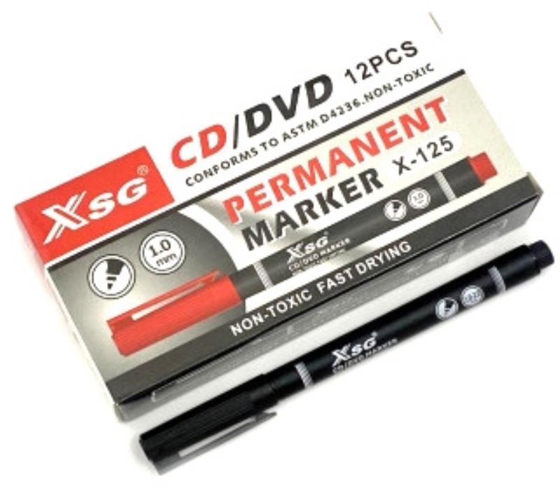 Маркер для CD 1мм тонкий XSG черный