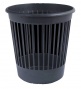 Корзина для мусора Арника пластик круглая 10л черная с прорезями