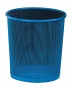 Корзина для мусора Zibi металл круглая 10л синяя сетка