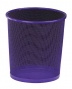 Корзина для мусора Zibi металл круглая 10л фиолетовая сетка