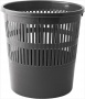 Корзина для мусора Buromax пластик круглая 8л черная с прорезями