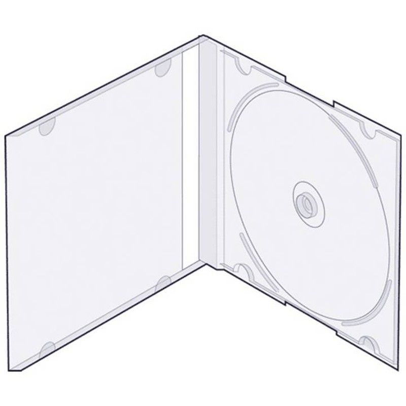 Бокс для диска на 1 мини диск пластик цветной прозрачный