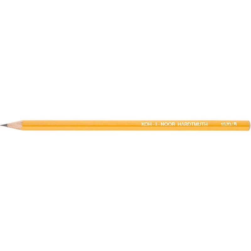 карандаш чернографитный koh-i-noor b шестигранный без ластика оранжевый  