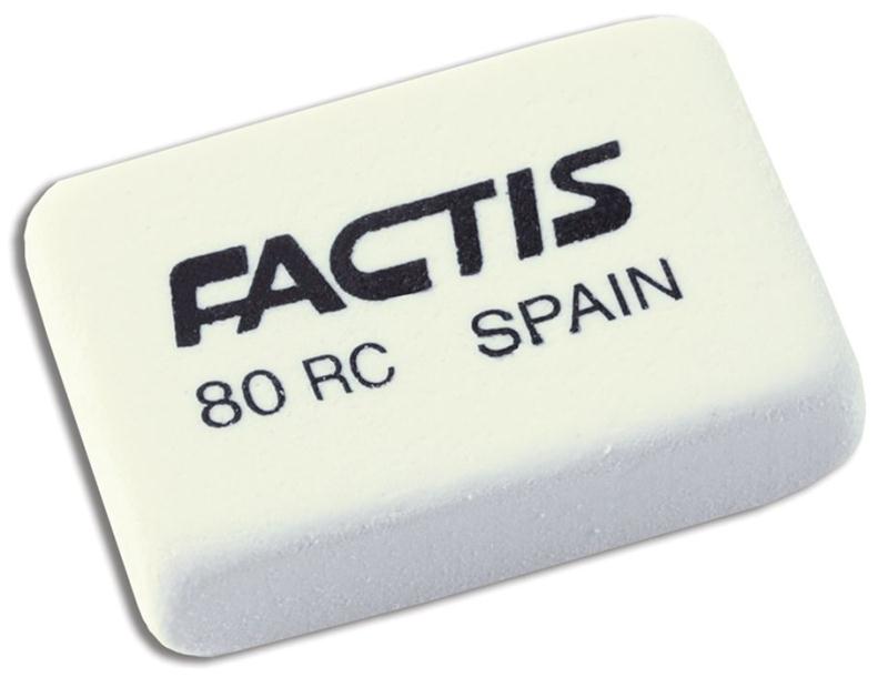 Ластик Factis 80RC прямоугольный 27х12мм белый