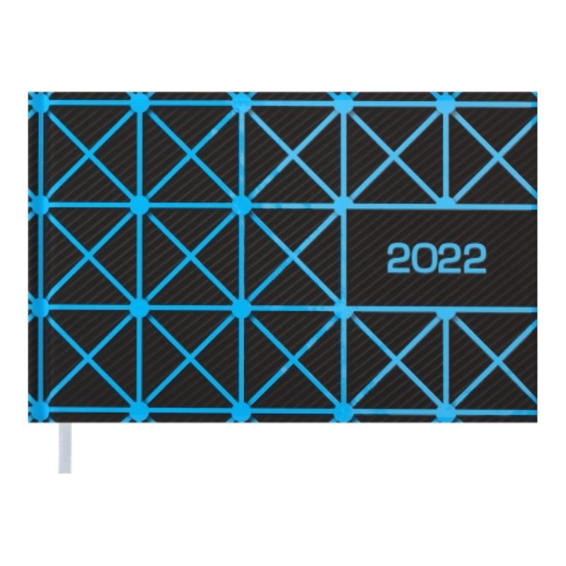 Еженедельник датированній 2022 84x154 мм Buromax LINEA синий картон твердый 128 л. линия