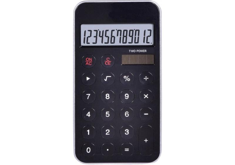 Калькулятор карманный Optima 75528 12 разрядов плоский 115х58,5х9,6мм черный