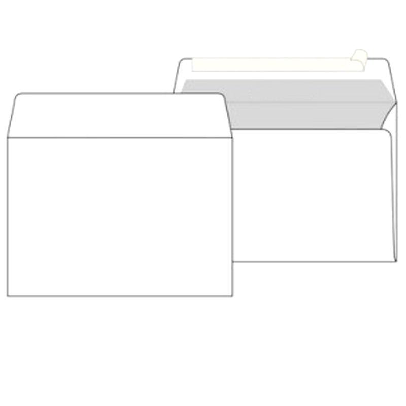 Конверт Е65 100х220мм белая бумага с клейкой лентой
