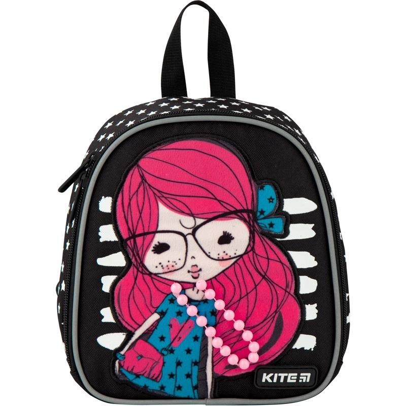 рюкзак дошкольный kite kids 538-2 pretty girl спинка уплотненная 3,25л 125гр чорный с розовым (k20-538xxs-2)  