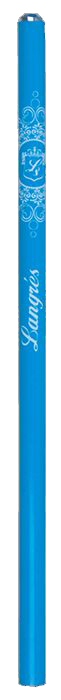карандаш чернографитный детский langers hb круглый без ластика голубой с кристаллом  