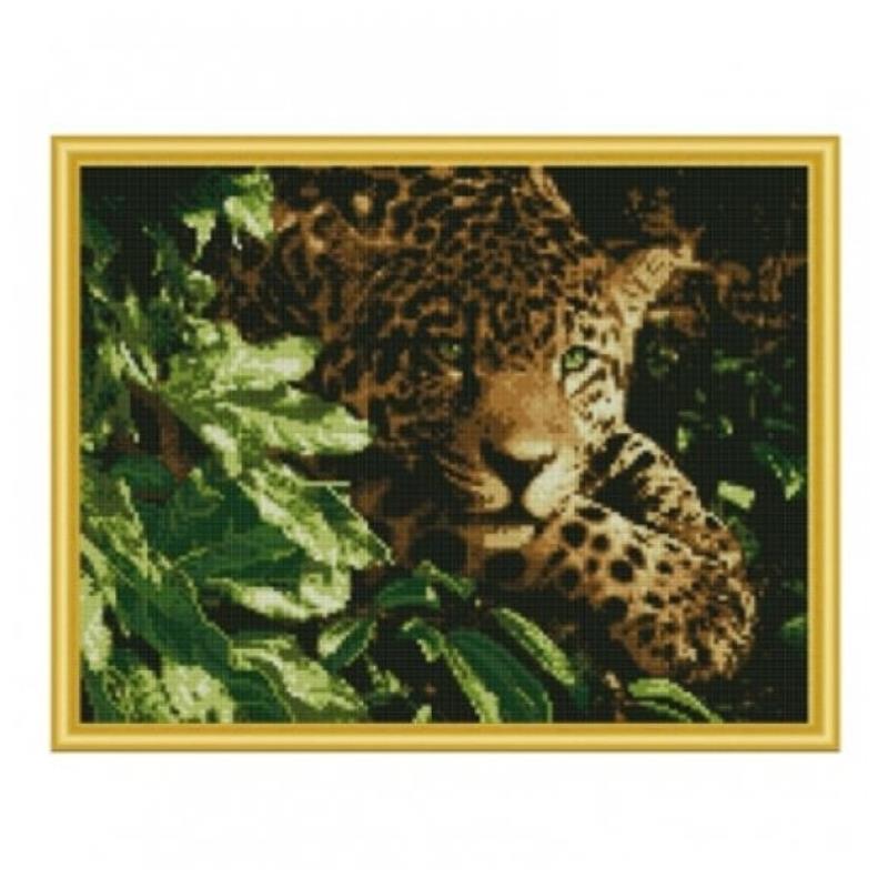 алмазная картина леопард basir 40х50см (1030) 