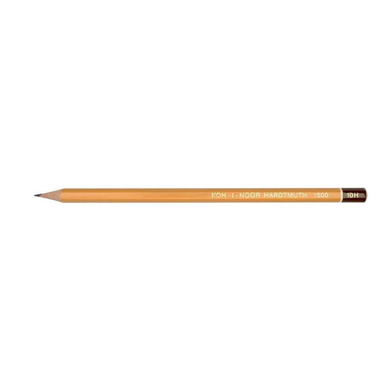 карандаш чернографитный koh-i-noor 10h шестигранный без ластика оранжевый  