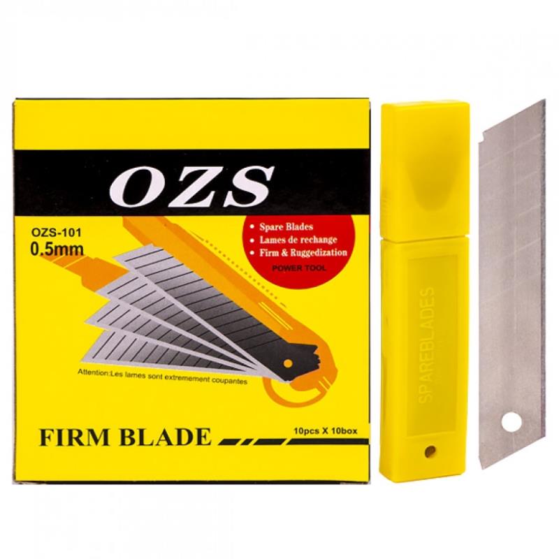 Лезвия для канцелярского ножа 18мм 10шт. OZS (SS-102/OZS-101)