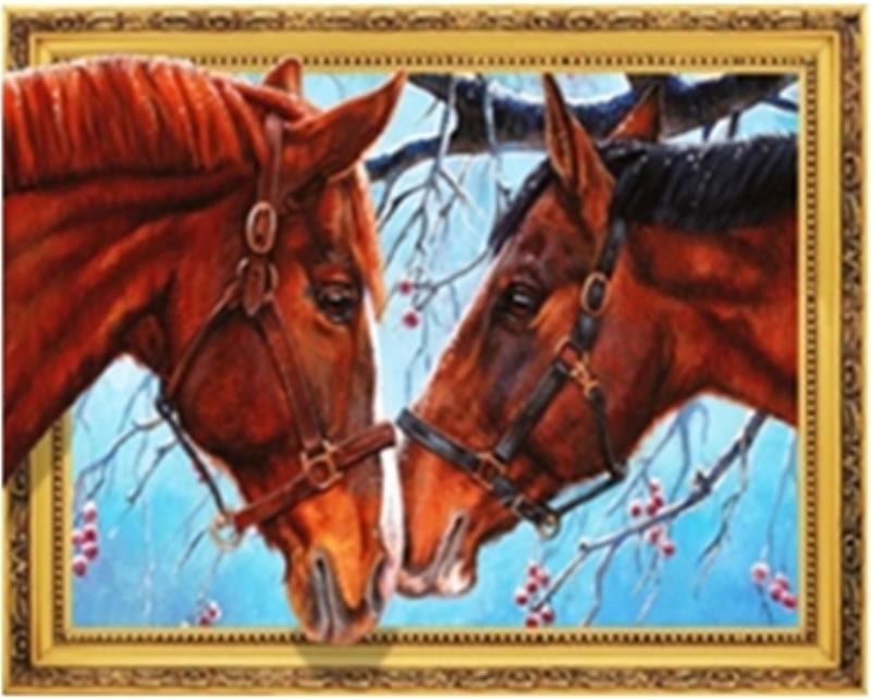 алмазная картина лошади basir 40х50см 5d (1011) 
