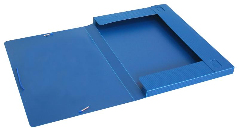 Папка-бокс А4 Economix пластик на резинке 4см синий