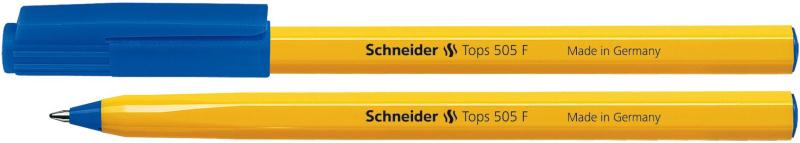ручка шариковая schneider tops 505 f (0,5мм) стержень синий  
