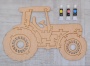 пазл трактор 1 вересня фанера 14 деталей + 3 акриловые краски а4 