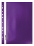 Скоросшиватель с перфорацией А4 Economix пластик прозрачный верх фиолетовый