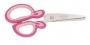 ножницы детские 12.8см zibi с резиновыми вставками розовые  