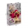 Пакет подарочный 270х160х70мм вертикальный картон глянцевый Цветочный микс