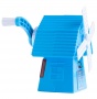 Точилка механическая детская 1 отверстие с контейнером Zibi Млин пластик синяя