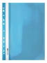 Скоросшиватель с перфорацией А4 Economix пластик прозрачный верх голубой