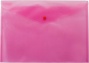 Папка на кнопке А4 прозрачный пластик Buromax розовая