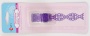 лента декоративная самоклеющаяся ажур полипропилен 1,8см 2м фиолетовый глиттер  на прозрачной основе 