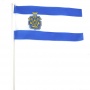 Флаг Херсонской области шелк 24х12см пластиковая ножка 38см