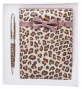Набор подарочный Leopard ручка шариковая + зеркало (0,7мм) стержень синий поворотный корпус леопард