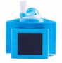 Точилка механическая детская 1 отверстие с контейнером Zibi Млин пластик синяя