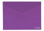 Папка на кнопке А4 прозрачный пластик Economix фиолетовая