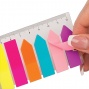 стикер закладки пластик прямоугольные 8кол.х 25 л. неоновые разноцветные 45х12мм 42х12мм buromax neon  