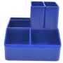 подставка настольная (ненаполненная) economix 6 отделений пластик квадратная синяя  