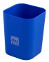 Стакан для ручек пластик 1 отделение квадратный Buromax Rubber Touch синий