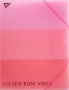 Папка деловая Rose Gold А4 на резинке 4 отделения Yes пластик розовая 0,5см фольга