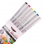 Набор маркеров для бумаги SANTI sketch Basic Colours 6шт. 0,8мм кисточка/клинообразный разноцветные