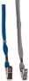 Веревка для бейджа 450 мм Optima металлическая клипса синяя