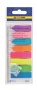 стикер закладки пластик прямоугольные 8кол.х 25 л. неоновые разноцветные 45х12мм 42х12мм buromax neon  